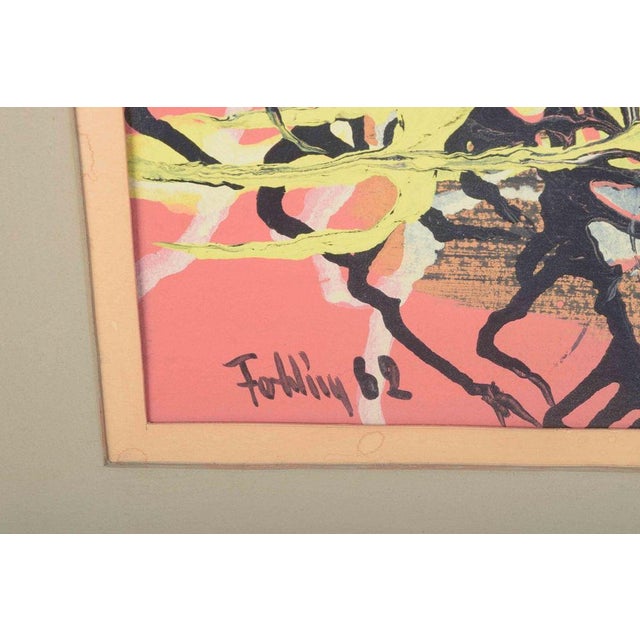 Gunnar Fohlin, Composition, 1962, Gouache on Paper For Sale - Image 4 of 6