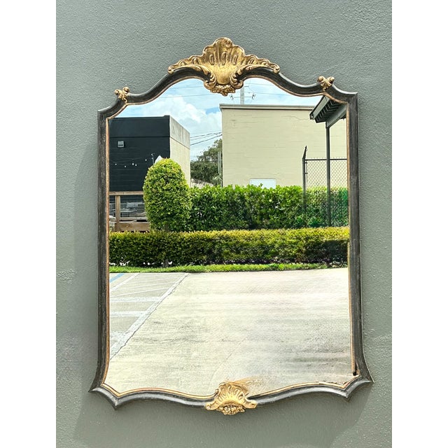 Mid 20th Century Vintage Ornate Carved Wood Mirror For Sale - Image 5 of 12