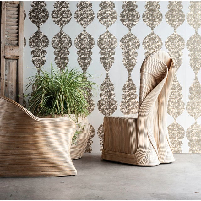 New special order item. Not vintage. The hardened rattan construction of the Parabola Furniture Collection creates a sense...