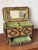 Antique Tramp Art Jewelry Box 1898, Hand Carved Wooden Chest With Mirror, Folk Art Keepsake Box, Victorian Trinket Box, Lion Pull For Sale - Image 4 of 14