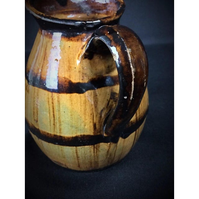 Antique Ceramic Barrel-Shaped Pitcher For Sale - Image 9 of 9