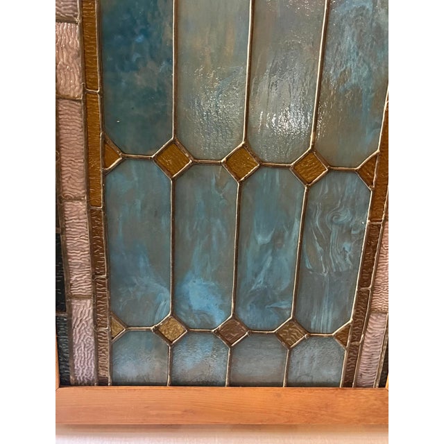 19th Century Victorian Stained Glass Dome Top Window Panel For Sale - Image 9 of 12