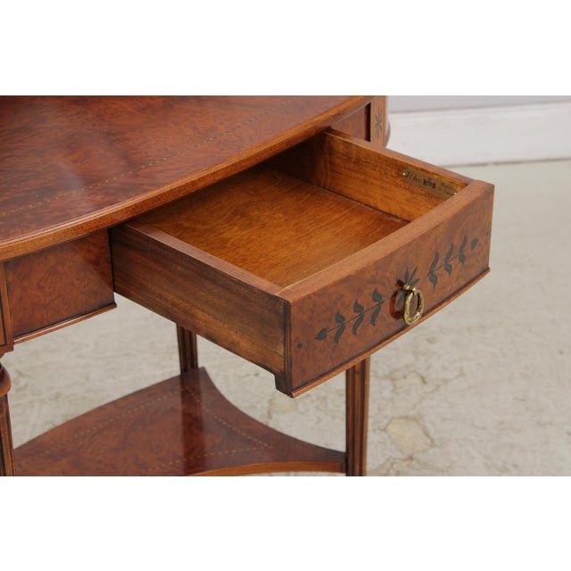 Brown Rho Mobili Louis XVI Inlaid Vanity Dressing Table For Sale - Image 8 of 17