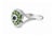 Late 20th Century Size 7 14K White Gold Tsavorite Diamond Evil Eye Ring Estate by EFFY For Sale - Image 4 of 4