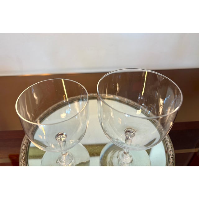 Water and Wine Glasses from Baccarat, 1890s, Set of 2 For Sale - Image 5 of 8