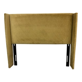 Queen Size Skyline Furniture Electrum Ultrasuede Headboard For Sale