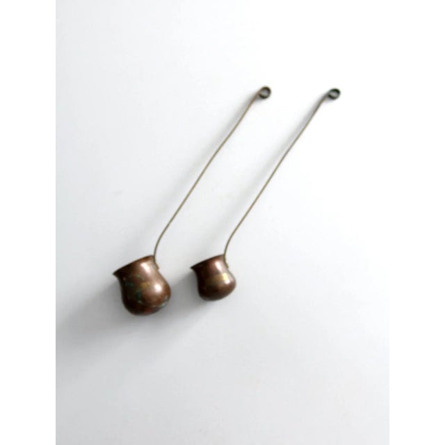 Late 19th Century Antique Copper Liquor Ladles Pair For Sale - Image 5 of 13