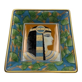 Vintage Raynaud Limoges "Louxor" Porcelain Trinket Tray by Etienne Boyer For Sale