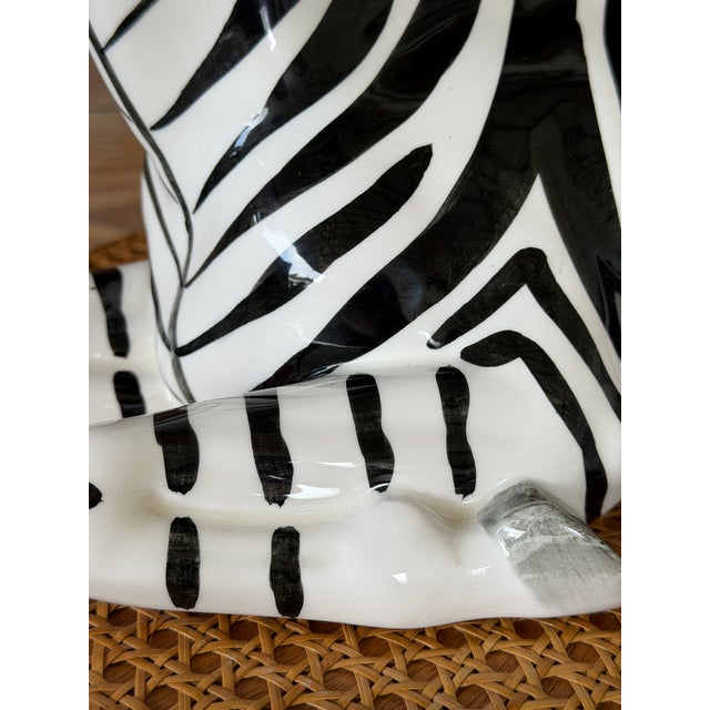 Large Vintage Tilso Japan Ceramic Zebra Figurine For Sale In Naples, FL - Image 6 of 12