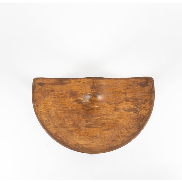 Vintage Wooden Shoemaker Tripod Stool by Arne Hovmand-Olsen, 1950 For Sale - Image 12 of 13