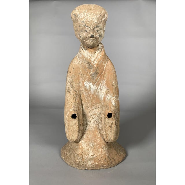 Terracotta sculpture of a court lady, Han Dynasty, 206 BC-220 AD, Mingqi, China, archaeology For Sale