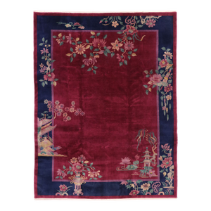 Antique Chinese Art Deco Rug - 08'08 x 11'05