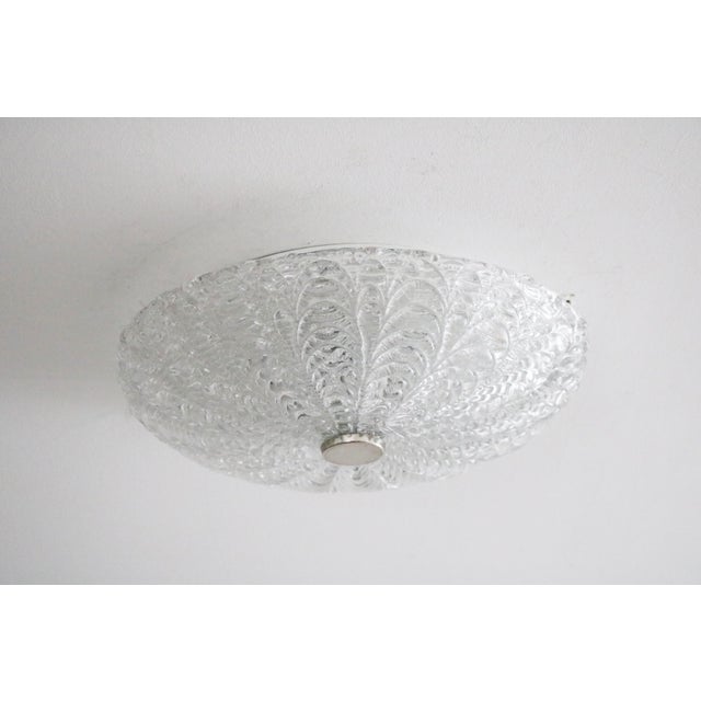 1960s Mid-Century Crystal Glass Ceiling Lamp from Hillebrand, 1960s For Sale - Image 5 of 11
