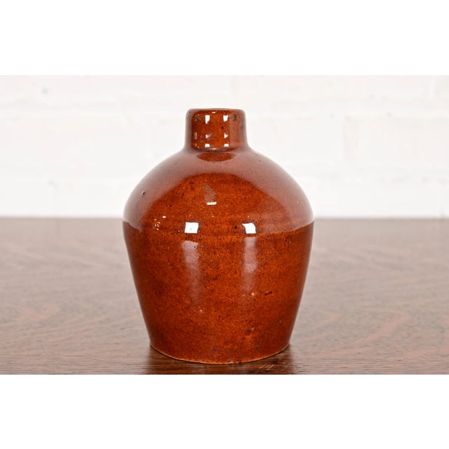 A gorgeous antique Arts & Crafts glazed ceramic art pottery handled jug or crock By Roycroft Pottery USA, Circa 1920s...