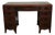 Early 20th-Century Mahogany Nine-Drawer Pedestal Desk With Decorative Inlay For Sale