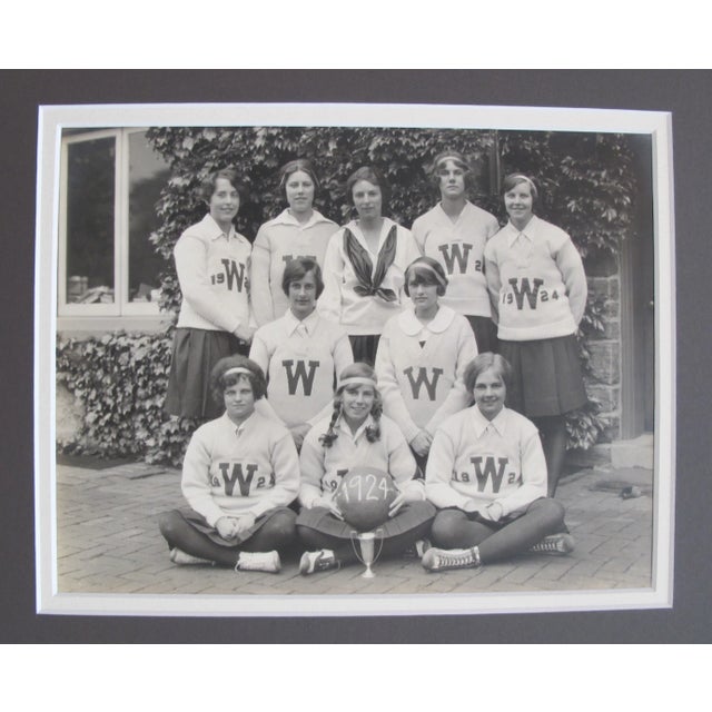 Farmhouse 1920's Vintage Basketball Team Photographs - Pair For Sale - Image 3 of 3