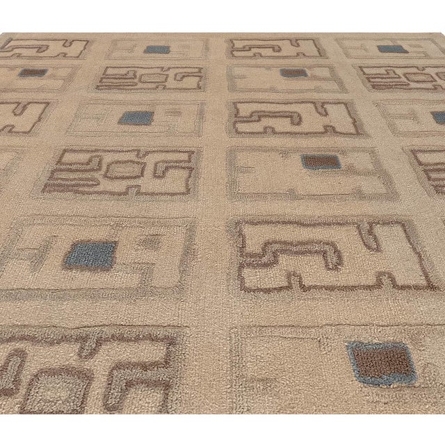 Art Deco Modern Custom Art Deco High-Low Hand Knotted Rug by Doris Leslie Blau For Sale - Image 3 of 7