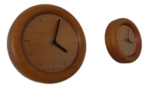 Wall Clocks in Solid Teak from Böckenhauer, Set of 2, 1970s