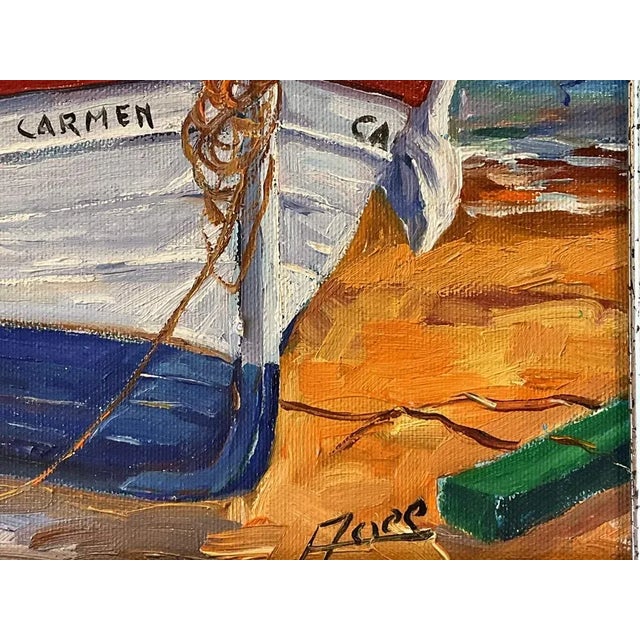 Early 21st Century Avel, Nocturno en Cadaques, 2023, Oil on Canvas, Framed For Sale - Image 5 of 7