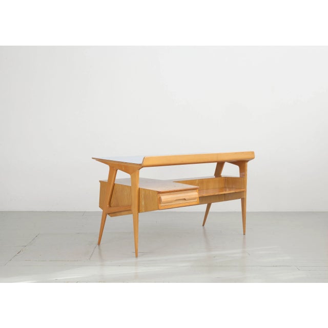 Wood Italian Maple Desk with Bookshelf from Canturina del Mobile, 1950s For Sale - Image 7 of 18