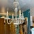 Hollywood Regency Crystal and White Glass Hobnail Chandelier For Sale - Image 3 of 11