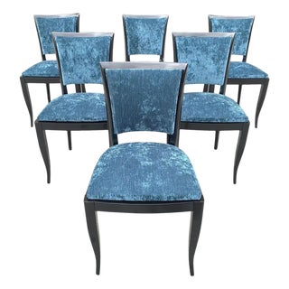 1940s Classic French Art Deco Dining Chairs- Set of 6 For Sale