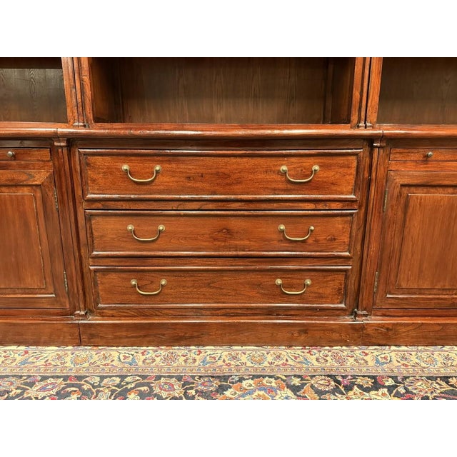 English Library Bookcase in Oak and Mahogany For Sale - Image 14 of 18