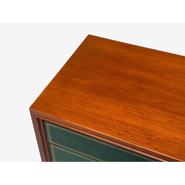 Tommi Parzinger, Wood, Brass, Green Leather, Chests of Drawers, Usa, 1950s For Sale - Image 11 of 14