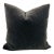 Plush 24" Charcoal Down Filled Mohair Pillow For Sale