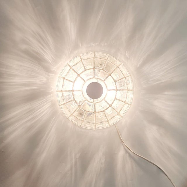 1970s Mid-Century Modern Glass Flush Mounts from Limburg, Germany, 1970s, Set of 2 For Sale - Image 5 of 11