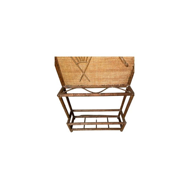 1960s Vintage Bamboo and Faux Tortoise Shell Hall Tree For Sale - Image 11 of 13