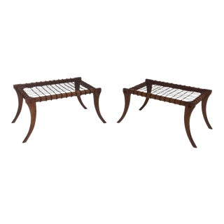 Modern Klismos Style Ottomans- a Pair For Sale