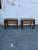Chinoiserie Pair of Vintage Asian-Style Wooden Stools / End Tables With Reversible Cushioned Tops, Circa 1970s–1980s For Sale - Image 3 of 12