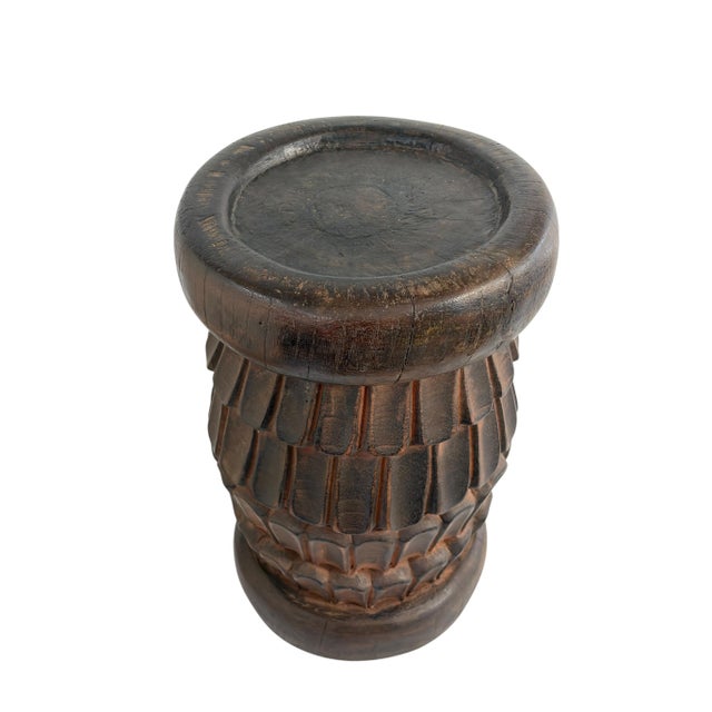 Wood Vintage Tribal Nobility Bamileke Stool/Table Cameroon 14.5" H For Sale - Image 7 of 10