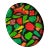 Black Papier Mache Tray With Colorful Peppers For Sale