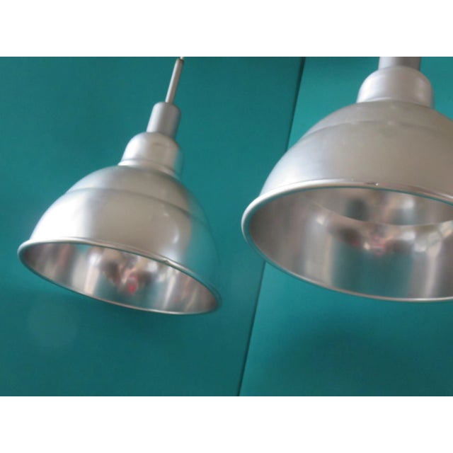 Industrial French Pendant Lights, 1950s, Set of 2 For Sale - Image 3 of 6