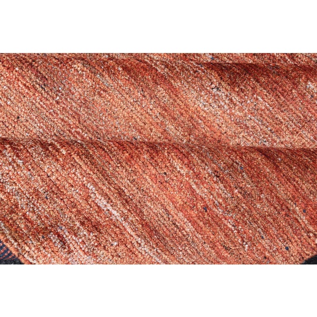 Modern Solid Rug in Warm Burnt Orange Tones 9'5 X 12'2 For Sale - Image 10 of 10