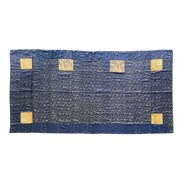 Japanese Monastery Robe Patchwork Kesa with inscription Edo Period For Sale