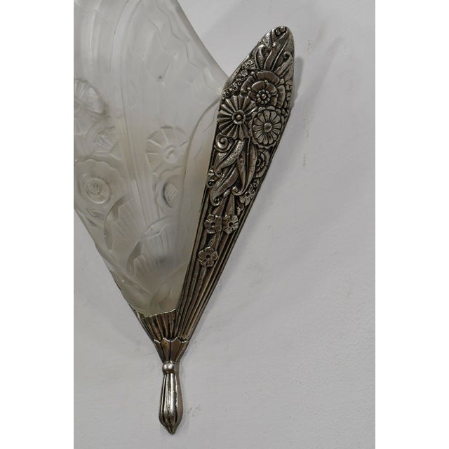 Pair of 1930s French Art Deco Wall Sconces by Ejg Jean Gauthier - 3 Pairs Available For Sale - Image 9 of 10