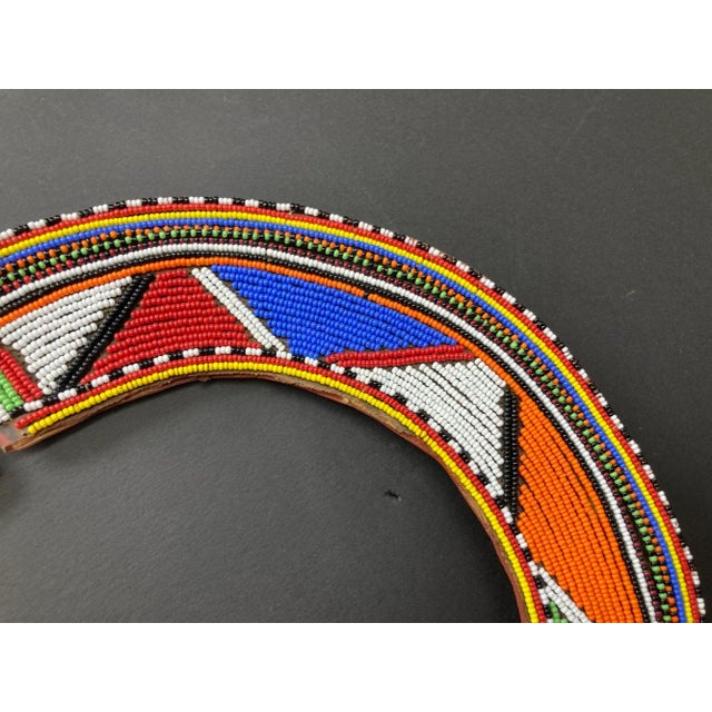 African Masai Beaded Traditional Artifact Wall Decor For Sale - Image 4 of 12