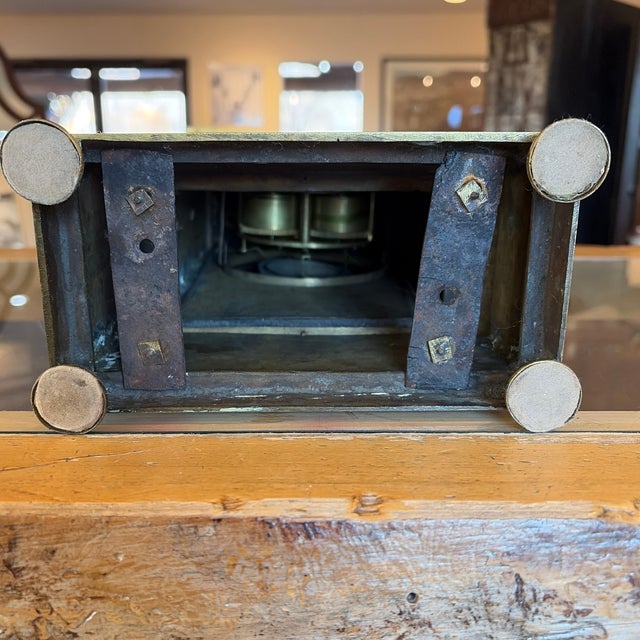 Gold 19th Century Gorgeous French Empire Bronze Mantle Clock For Sale - Image 8 of 9