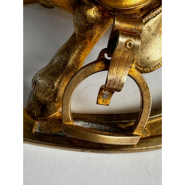 Metal Antique Victorian Equestrian Chamberstick Candleholder C. 1860-1890 For Sale - Image 7 of 10