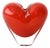 Heavy Red Glass Heart from JS For Sale