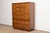 Mid-Century Modern Drexel Heritage Hollywood Regency Campaign Walnut Gentleman's Chest or Armoire Dresser For Sale - Image 3 of 12