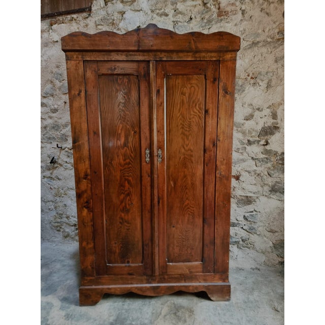 Brown Antique French Pine Bonnetière Cabinet, 1900s For Sale - Image 8 of 18
