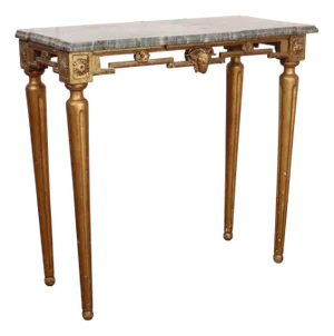 English Marble Topped Console Table