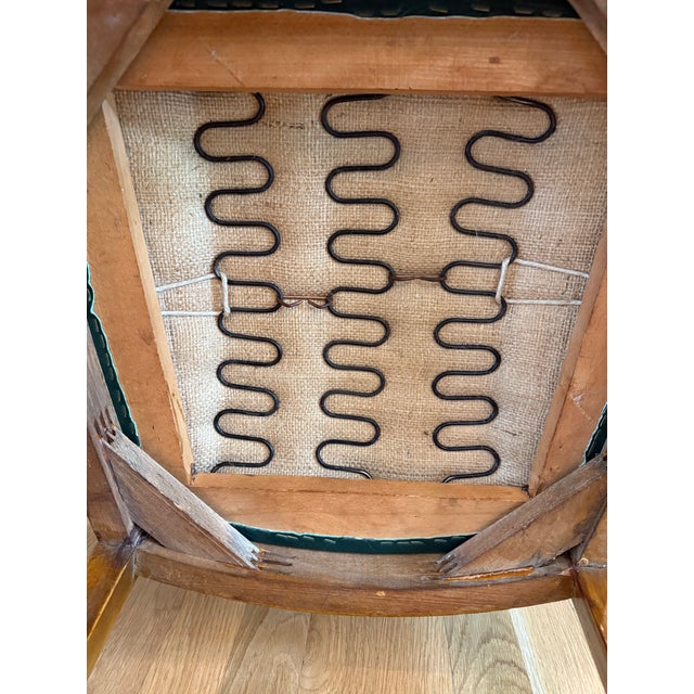 Pair of Vintage Mid Century Wood and Leather Chairs For Sale - Image 11 of 12