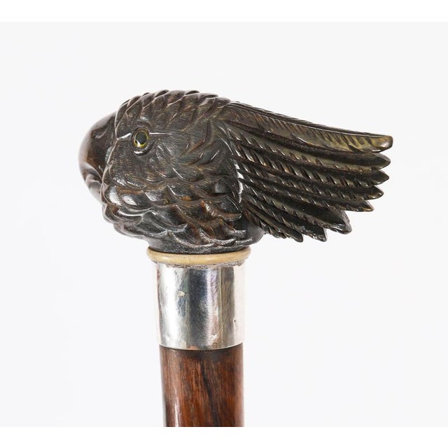 Antique Art Deco Novelty Parrot Walking Stick Cane, 1920s For Sale - Image 13 of 15