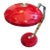 A 1960s Mid-Century Modern Red Metal and Steel Italian Desk Lamp For Sale