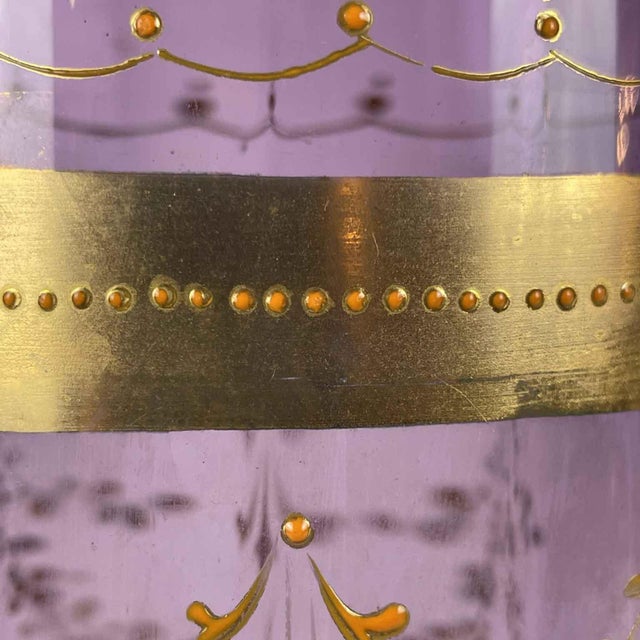 Mauve Glass Liberty Vase from Moser, 1920s For Sale - Image 8 of 11